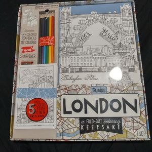 Fold-out coloring keepsake